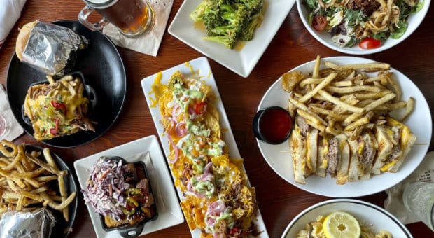 Table scape of delicious food.